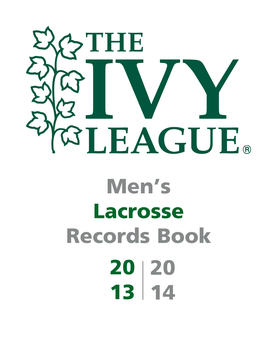 20 13 Men's Lacrosse Records Book 20 14