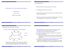 Achievability for Discrete Memoryless Systems IT Membership and Chapters Committee Abbas El Gamal