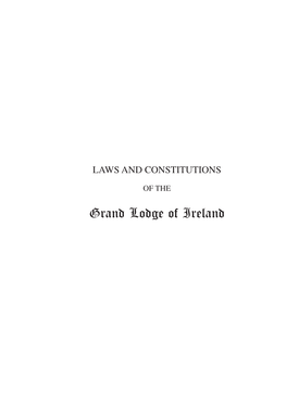 Masonic Laws & Constitutions