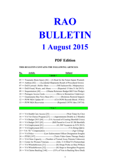 Bulletin 150801 (PDF Edition)