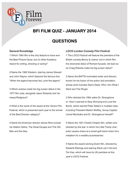 JAN 13 BFI FILM QUIZ.Indd