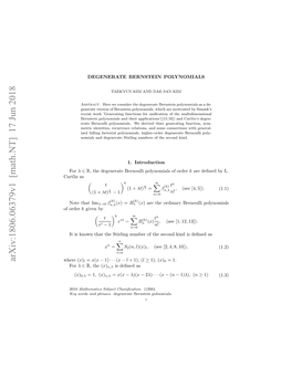 Degenerate Bernstein Polynomials Associated with the Probability Distribution