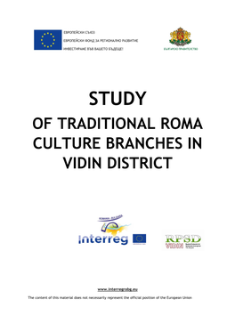 Study of Traditional Roma Culture Branches In