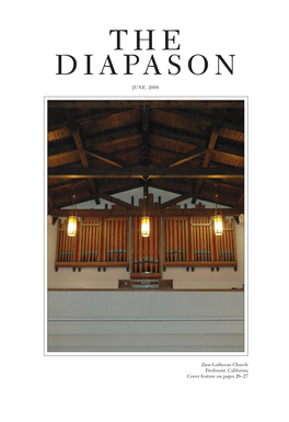 JUNE, 2009 Zion Lutheran Church Piedmont, California Cover Feature