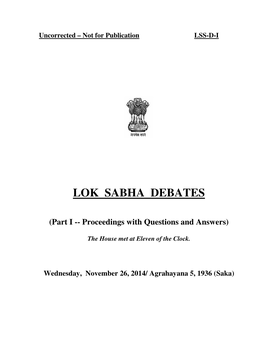 Lok Sabha Debates