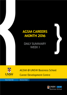 Agsm Careers Month 2016