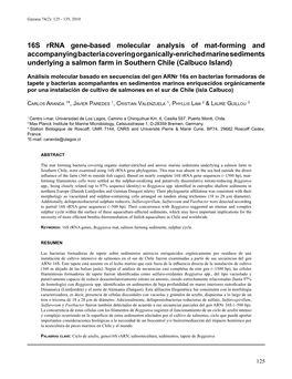 16S Rrna Gene-Based Molecular Analysis of Mat-Forming And