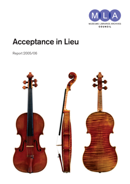 Acceptance in Lieu Report 2005/06