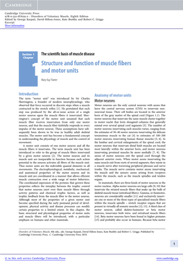 Structure and Function of Muscle Fibers and Motor Units