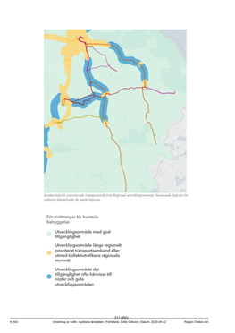 Strukturbild För Prioriterade Transportstråk Från Regional Utvecklingsstrategi