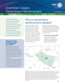 Downtown Calgary Transmission Reinforcement Newsletter