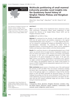 Multiscale Partitioning of Small Mammal β