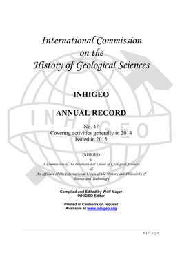 International Commission on the History of Geological Sciences