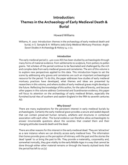 Early Medieval Mortuary Practices – New Perspectives