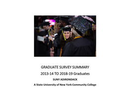 SUNY Adirondack Graduate Survey Summary 2013-14 to 2018-19