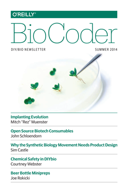 Biocoder DIY/BIO NEWSLETTER SUMMER 2014
