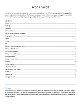 LIS: Aloha Guide