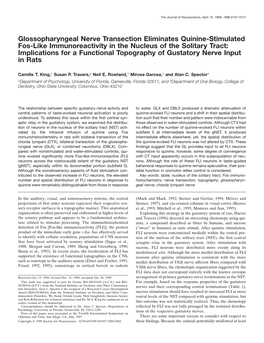 Glossopharyngeal Nerve Transection