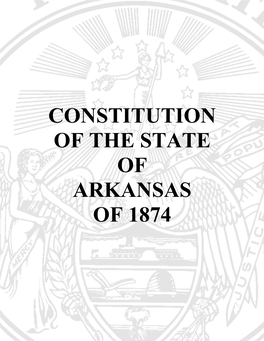 Constitution of the State of Arkansas of 1874