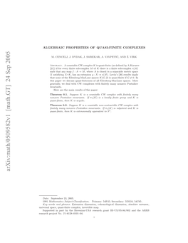 Arxiv:Math/0509582V1 [Math.GT] 24 Sep 2005 Nvra Pc,Qaiﬁiecmlx Netbemap