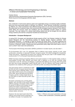 1 Offshore Wind Energy and Civil Engineering in Germany