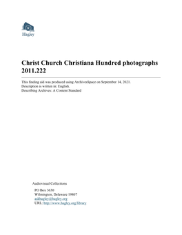 Christ Church Christiana Hundred Photographs 2011.222