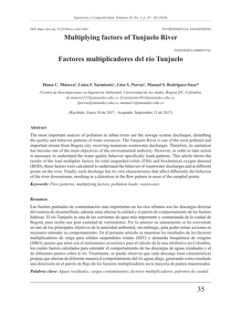 35 Multiplying Factors of Tunjuelo River Factores Multiplicadores Del