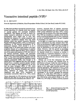 Vasoactive Intestinal Peptide (VIP)*