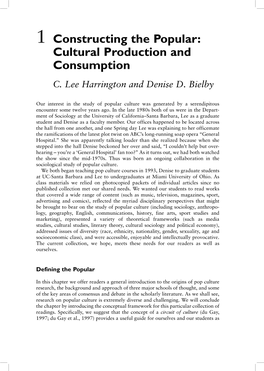 Cultural Production and Consumption