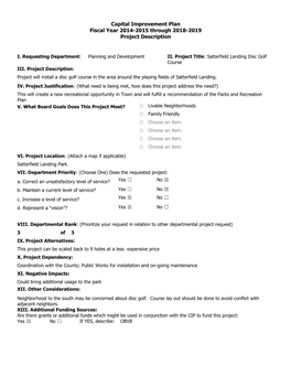 Planning and Development II