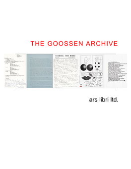 Goossen Archive