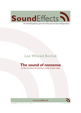 ˇ Lea Wierød Borcak the Sound of Nonsense