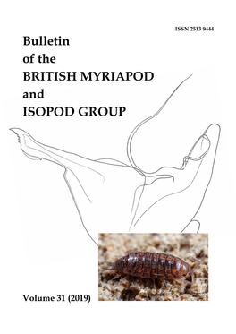 Bulletin of the BRITISH MYRIAPOD and ISOPOD GROUP