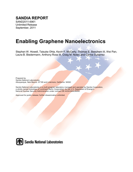 Enabling Graphene Nanoelectronics