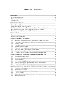 Table of Contents