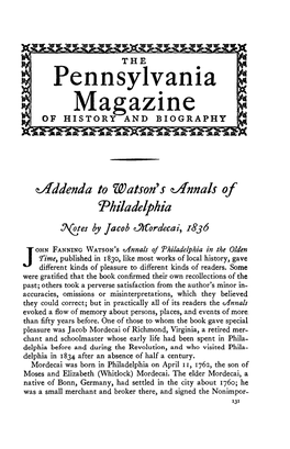 Pennsylvania Magazine of HISTORY and BIOGRAPHY