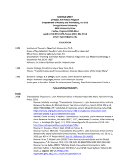 MICHELE GREET Director, Art History Program Department of History and Art History, MS 3G1 George Mason University 4400 Unive