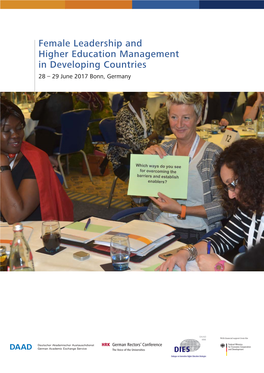 Female Leadership and Higher Education Management in Developing Countries 28 – 29 June 2017 Bonn, Germany About DIES Preface