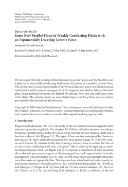 Some New Parallel Flows in Weakly Conducting Fluids with An