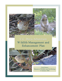 Arboretum Wildlife Management & Enhancement Plan