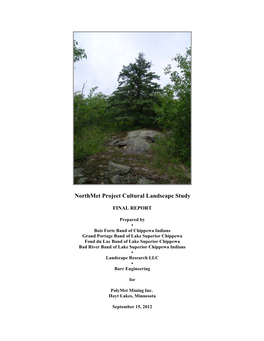 Northmet Project Cultural Landscape Study