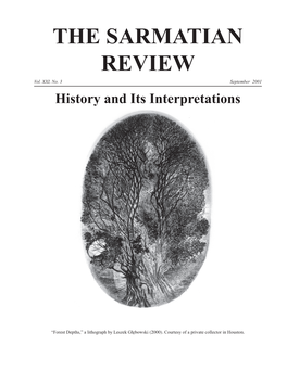 THE SARMATIAN REVIEW Vol