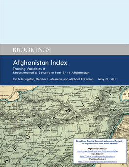 Afghanistan Index Tracking Variables of Reconstruction & Security in Post-9/11 Afghanistan