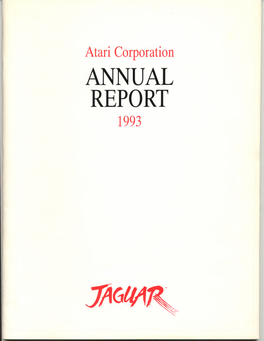 Atari Corporation ANNUAL REPORT 1993 to OUR SHAREHOLDERS
