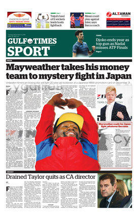 Mayweather Takes His Money Team to Mystery Fight in Japan