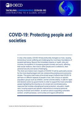 COVID-19: Protecting People and Societies