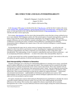 Big Structure and Data Interoperability