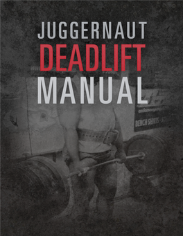 Juggernaut Deadlift Manual 1 Juggernaut Deadlift Manual