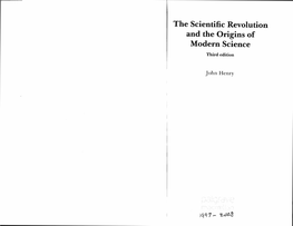 The Scientific Revolution and the Origins of Modern Science Third Edition