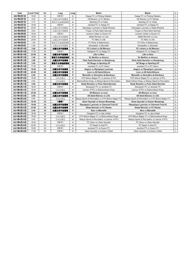 Date Local Time Ch Leag Leag Match Match L 2021年8月1日19:00 34 K